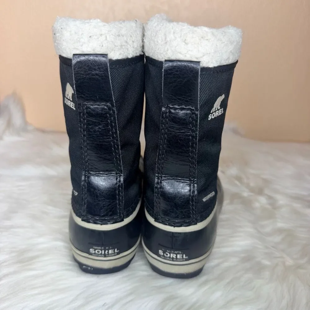 SOREL Youth Kids Yoot Pac Black Waterproof Snow Boots Size 3